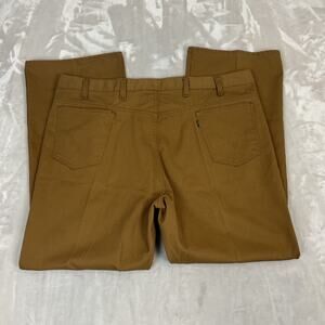 VTG Levis Pants Mens 44x32 Tan 517 Sta-Prest Bootcut Talon Zip Retro 70s Preppy